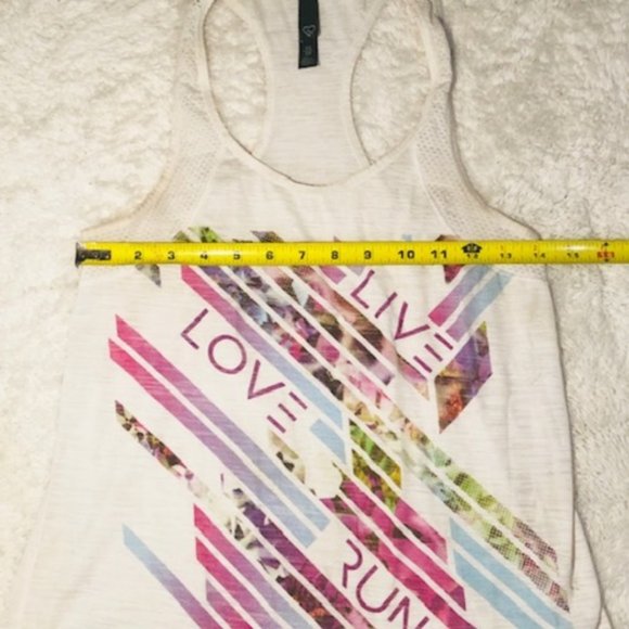 LIVE LOVE DREAM RUN Cute Spellout Striped Tank Top - Picture 4 of 8